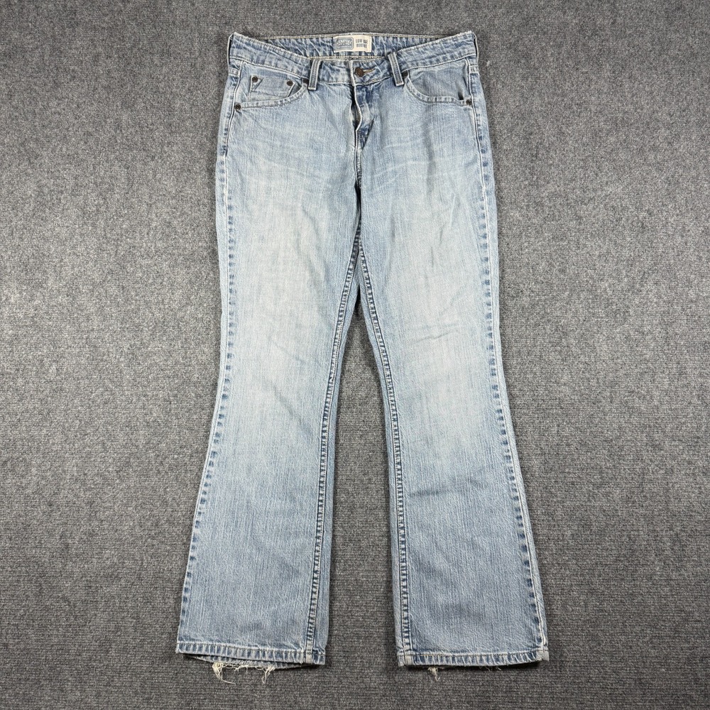 Levi Strauss Signature Low Rise Bootcut Jeans Size 8 Medium Stretch Y2K Distress